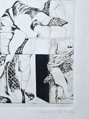 Gerti Bierenbroodspot - Grote kleuren Ets "Labyrinth"- 1970 - beperkte oplage (100) kopen? Bied vanaf 59!