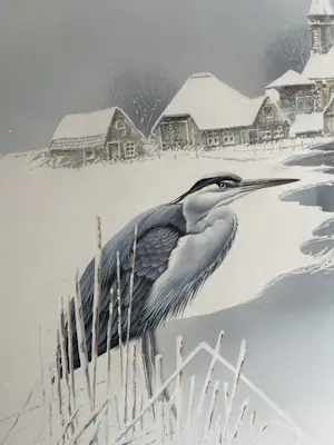 Buy Jan Weenink - Reiger in winterlandschap? Bid from 200!