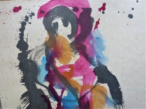 Anton Heyboer - 2 Vrouwen .Mooie krachtige kleurrijke schildering en aparte voorstelling . kopen? Bied vanaf 325!