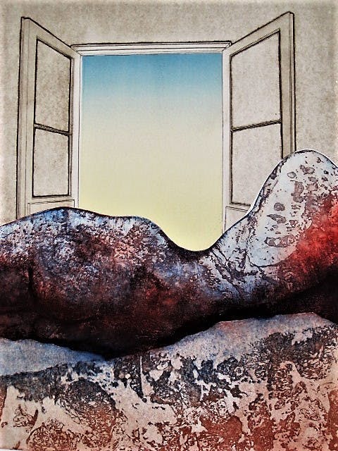 Manuel Menan - Madrileens Graficus - "Naakt voor open Raam" Zeer beperkte Oplage (25) kopen? Bied vanaf 1!