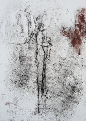 Anton Heyboer - Vrouw en kind, ets kopen? Bied vanaf 150!