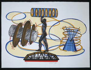 Hans Wap - Zeefdruk, Brug kopen? Bied vanaf 1!