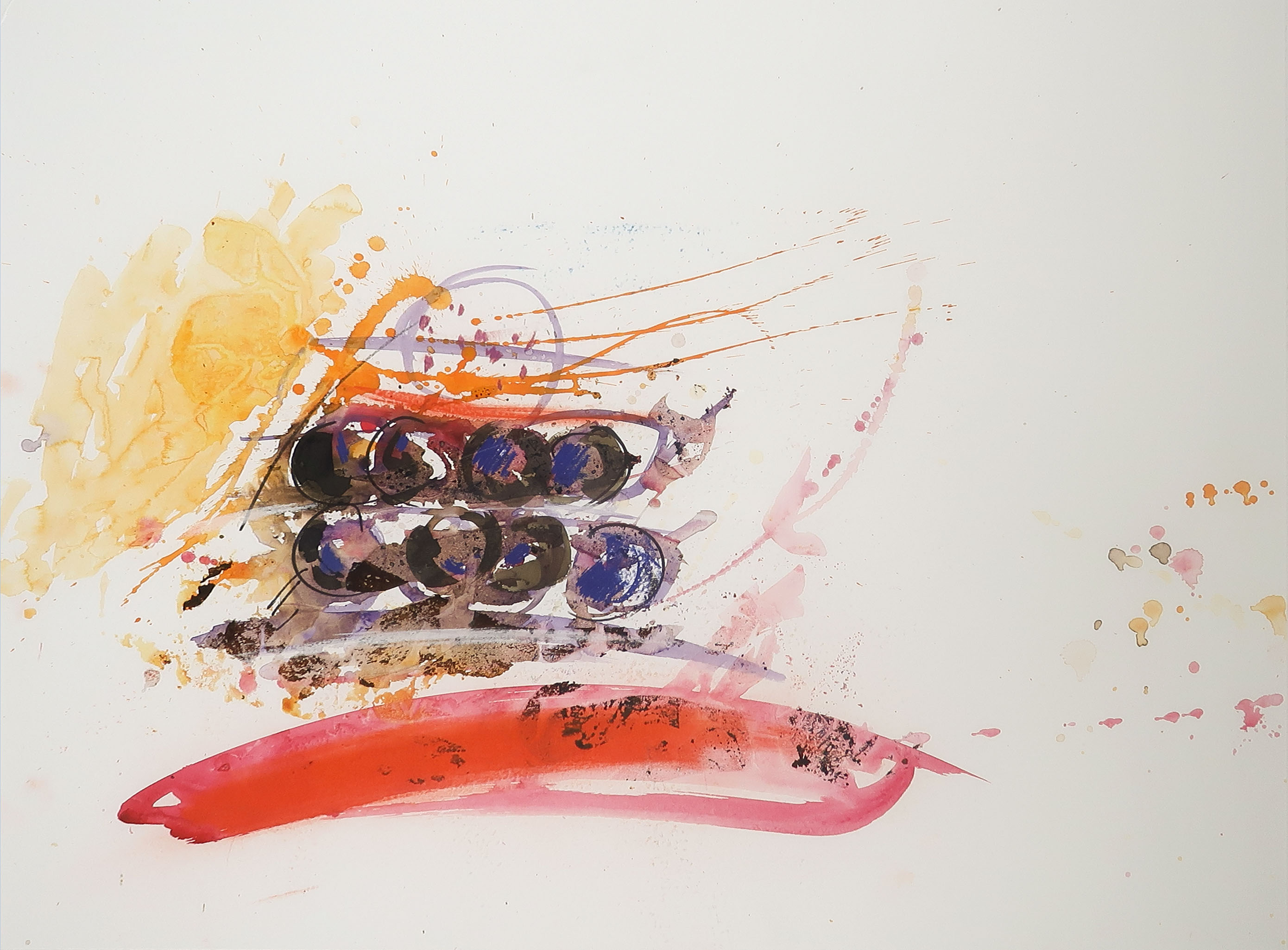 Frits van Eeden - Aquarel, Zonder titel - Ingelijst (Groot) kopen? Bied vanaf 50!