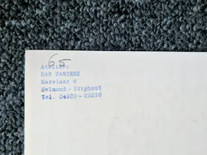 Har Sanders - "Vroege" in 1972 en in beperkte oplage van 100 gemaakte blauwe Zeeefdruk kopen? Bied vanaf 60!
