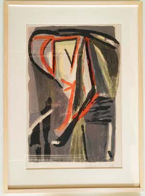 Bram van Velde - Fraai gelijste kleurenlitho (groot formaat) verkocht voor € 225!