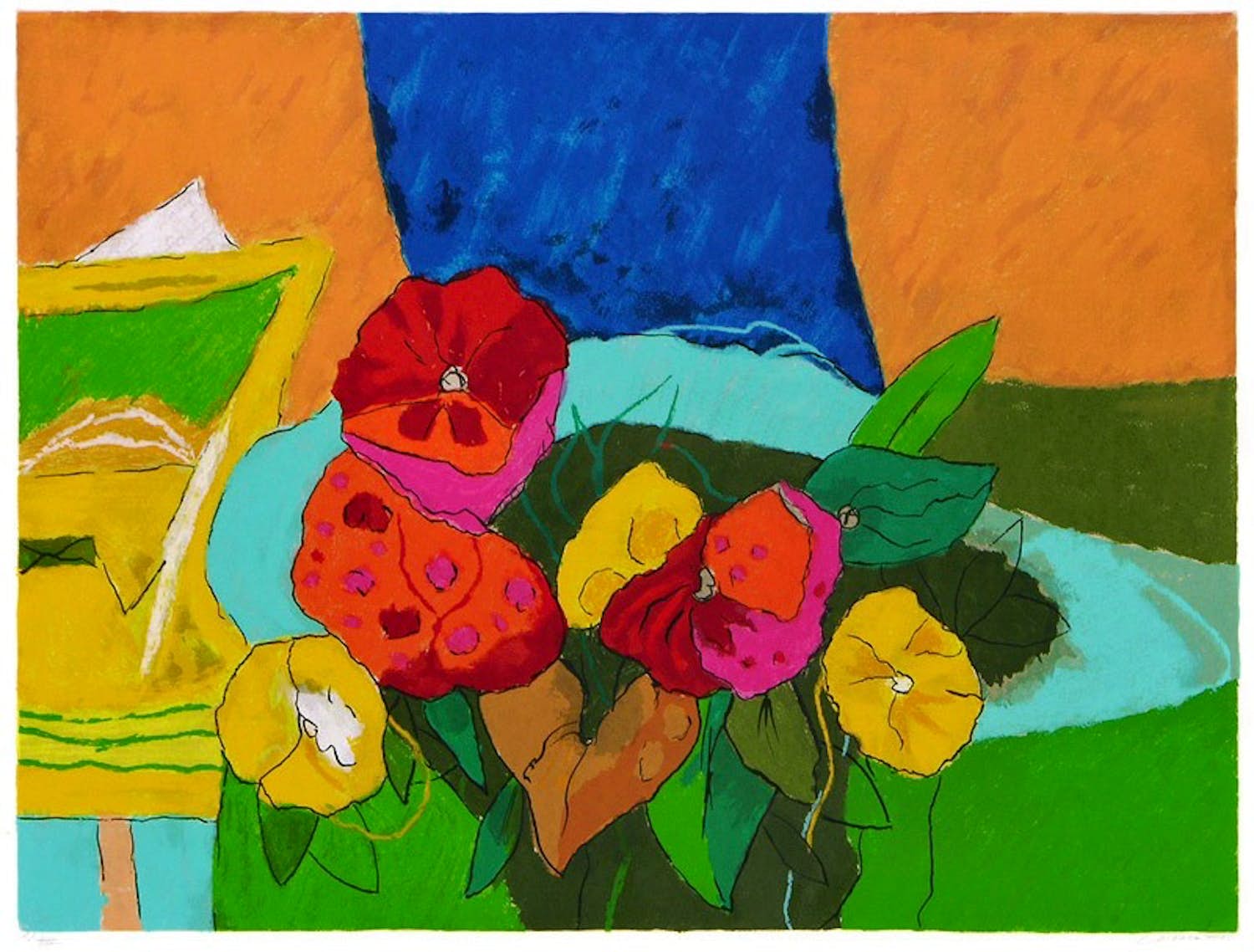 Henk van Vessem - Kleurenzeefdruk FLEURS II Handgesigneerd. kopen? Bied vanaf 39!