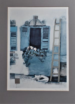 Rosina Wachtmeister - Slapende Poes - Lithografie kopen? Bied vanaf 19!