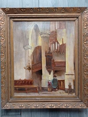 Pieter 't Hart - Kerkinterieur. kopen? Bied vanaf 75!