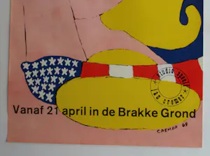 Jan Cremer - Affiche , Studio speelt jan cremer in de Brakke Grond Amsterdam - 1969 kopen? Bied vanaf 1!
