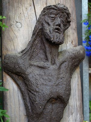 Klaas Pijlman - Buste van Chamotte / Aardewerk op paneel , Jezus Christus - ca. 1970 kopen? Bied vanaf 1!