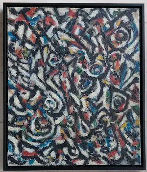 Theo Wolvecamp - Abstracte compositie - Olieverf omstreeks 1970 kopen? Bied vanaf 5250!
