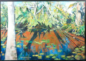 Liz Strick - Olieverf op doek, Tropical Explosion kopen? Bied vanaf 1!