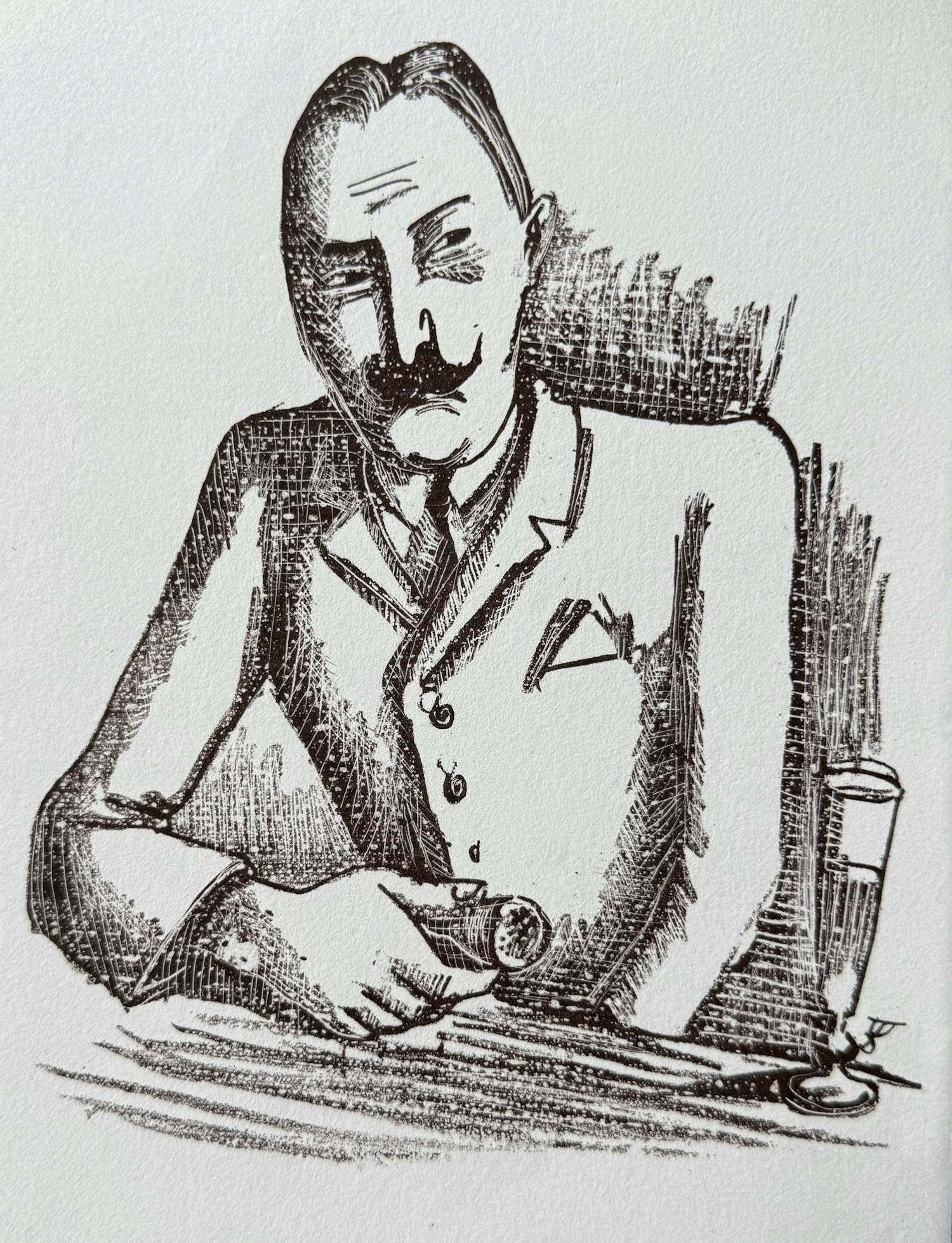 August Wilhelm Dressler - Porträt eines Mannes mit Absinthglas, Or.-Lithographie 1967 kopen? Bied vanaf 50!