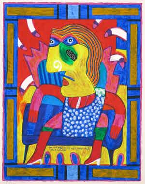 Clemens Briels - Zeefdruk, Got the bibs on at yoe's stone crab miami again verkocht voor € 60!