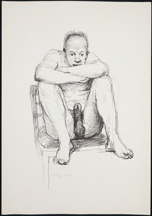 Aat Veldhoen - Rotaprint, Zittende man kopen? Bied vanaf 50!