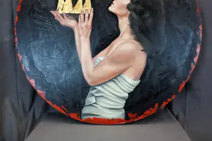 Ans Markus - Olieverf op (rond) Paneel / Medea HogePriesteres (1998) kopen? Bied vanaf 2750!