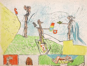 Roberto Matta - Litho, Zonder titel kopen? Bied vanaf 1!