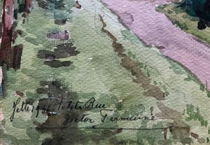 Victor Fermeuse - "Petit Rue - Jette 1936" Aquarel. kopen? Bied vanaf 35!