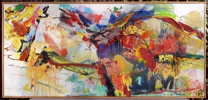 Tino Lintelo - Abstracte compositie, olieverf op doek (ingelijst, groot!) kopen? Bied vanaf 375!