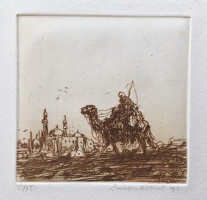 Simon Koene - Kameelruiter bij oosterse stad (1) kopen? Bied vanaf 15!