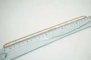47- Zo goed als nieuw relatief lang 14 karaat gouden bicolor gourmette collier kopen? Bied vanaf 560!