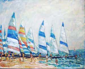 Piet Mulder - SURFWEDSTRIJD ZANDVOORT 1985 verkocht voor € 175!