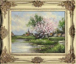 Toon Wildeboer - Olieverf op doek, Landschap - Ingelijst kopen? Bied vanaf 40!