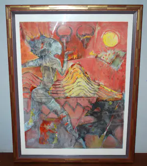 Astrid Engels - Pastorale - E.A. 1995, mooi ingelijst + extra gesigneerd boek kopen? Bied vanaf 95!