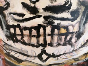 Leyton Rowley - Dias Los Muertos 2019 GROTE KLEURRIJKE SCHILDERIJ kopen? Bied vanaf 700!