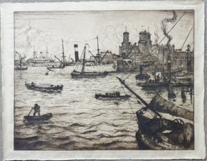Jan Poortenaar - Haven Amsterdam met KNSM-gebouw kopen? Bied vanaf 125!