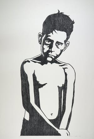 Mariska van Duffelen - Houtsnede, Zonder titel kopen? Bied vanaf 1!