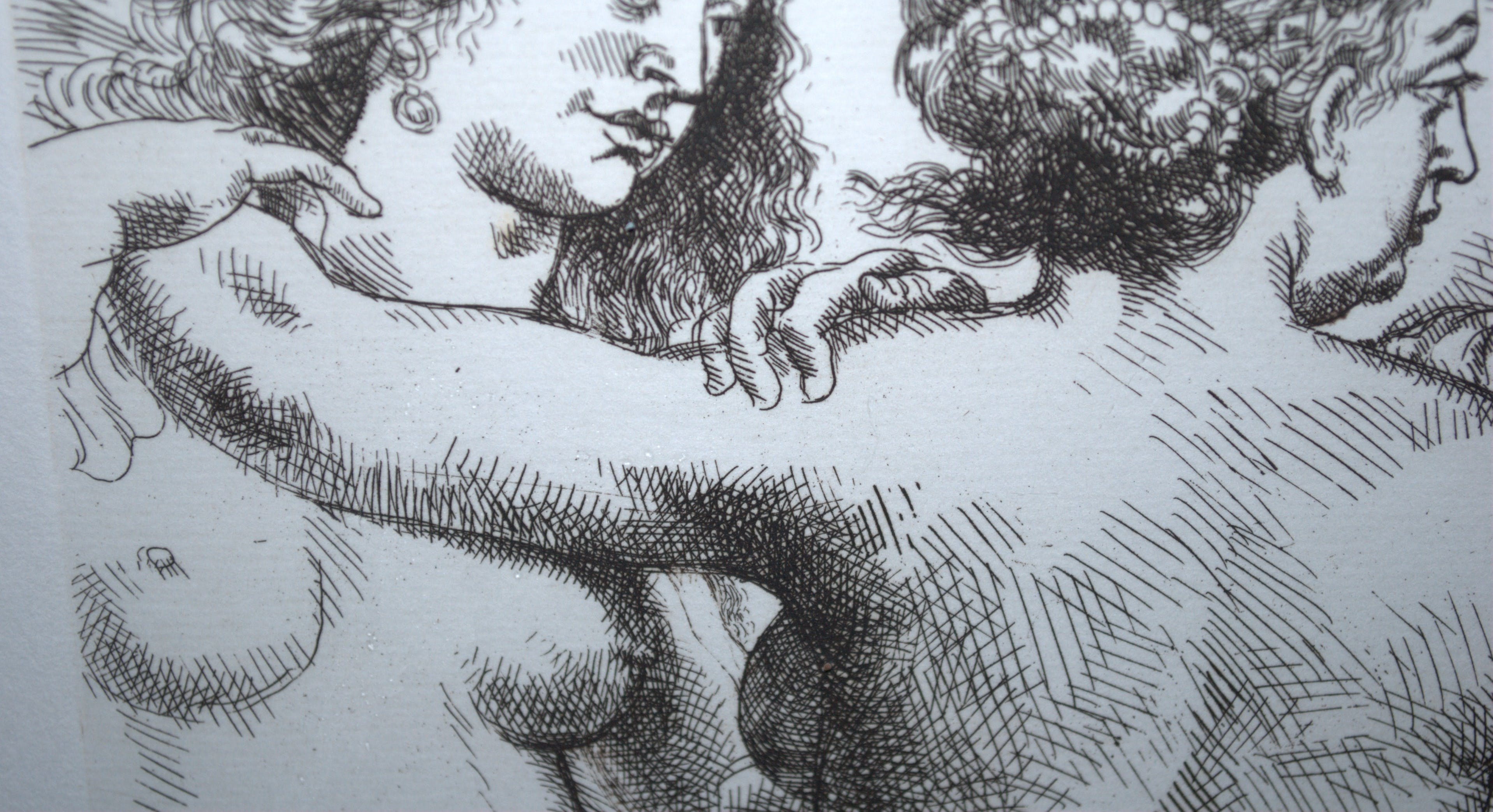 Niet of onleesbaar gesigneerd - _ de 3 gratieën _ gesigneerde ets  kopen? Bied vanaf 1!