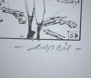 Morris - zeefdruk (uit Lucky Luke nr. 3 'Dalton City')- gesigneerd, opdracht en genummerd kopen? Bied vanaf 125!