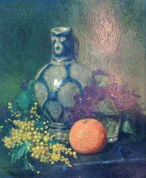 Emanuel Samson van Beever - 7091 - Stilleven met Keulse pot en sinaasappel verkocht voor € 300!