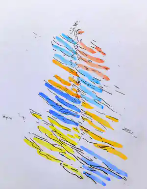 Jaap Hillenius - Reflektie, handgekleurde ets vendu pour 75€ !