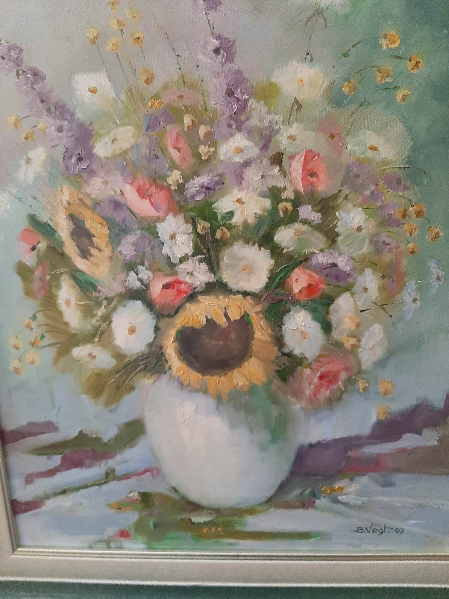 Bram Vegt - Olieverf op doek, vaas met bloemen uit 1997 kopen? Bied vanaf 70!