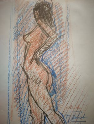 Paul Gabriel Hubert - Naakt. Staande vrouw. kopen? Bied vanaf 59!