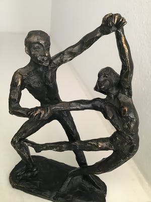 Astrid Veldhuyzen-Koppen - Sculptuur “ DANSPAAR “. Gesigneerd kopen? Bied vanaf 75!
