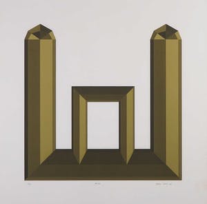 Harald Vlugt - Zeefdruk, Arcade I - Ingelijst kopen? Bied vanaf 20!