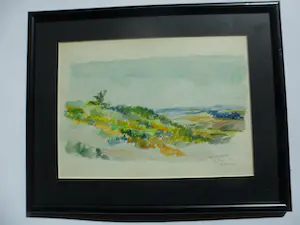 Jelle Hoogstra - Aquarel op papier, Titel: Veluwe 11 juni 1962 kopen? Bied vanaf 30!