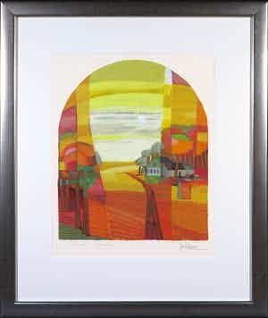 Ton Schulten - Zeefdruk, Zomer - Ingelijst verkocht voor € 150!