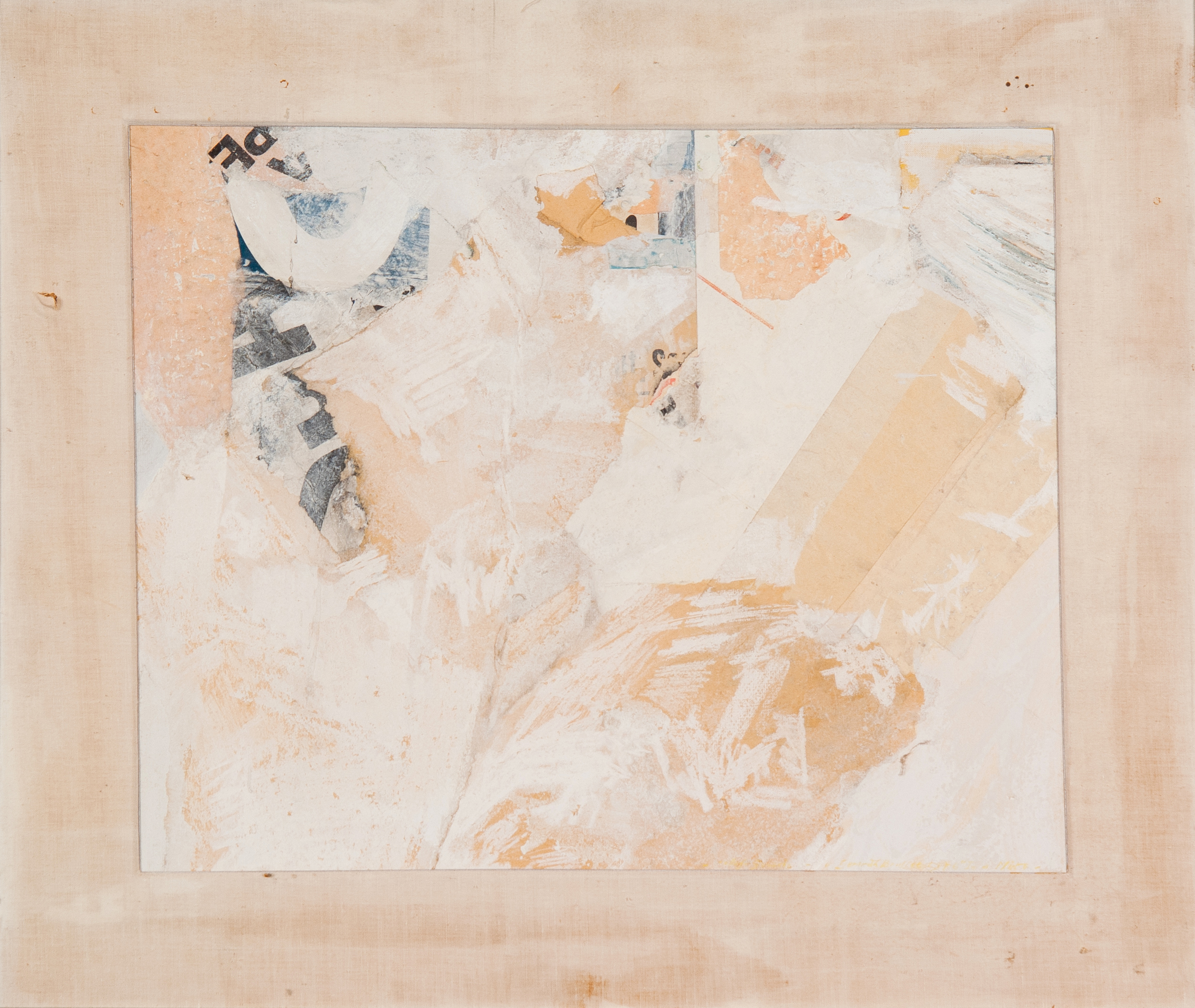 Gerard Brussee - In a mist - Collage van papier, pastelkrijt, kleurpotlood en vernis op papier kopen? Bied vanaf 10!