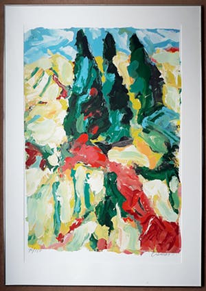 Jan Cremer - Strada rosso, zeefdruk (netjes ingelijst, zeer groot) kopen? Bied vanaf 275!