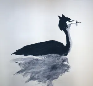 Mart Kempers - Zeefdruk - Fuut kopen? Bied vanaf 70!