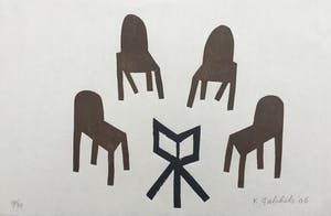 Klaas Gubbels - houtdruk op geschept papier - ‘Hongaars Kwartet’ - 2006 kopen? Bied vanaf 375!