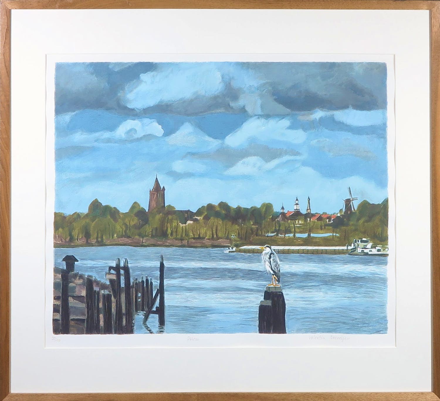 Valentin Bakardjiev - Zeefdruk, Dalem - Ingelijst verkocht voor € 40!