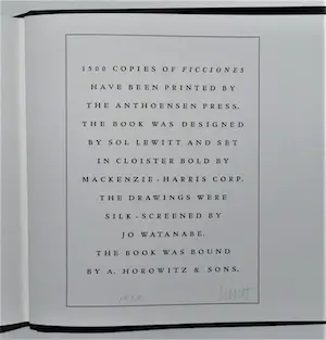 Sol LeWitt - Borges Ficciones met 22 zeefdrukken van Sol LeWitt kopen? Bied vanaf 500!