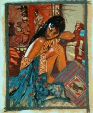 Nico Vrielink - Kleurenzeefdruk JEANNE Handgesigneerd. verkocht voor € 75!