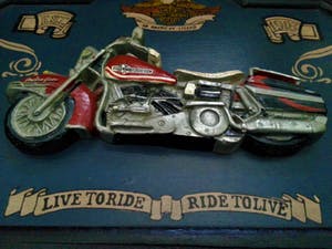 Niet of onleesbaar gesigneerd - Harley Davidson - Vintage beschilderd 3D wandbord - Hout kopen? Bied vanaf 10!