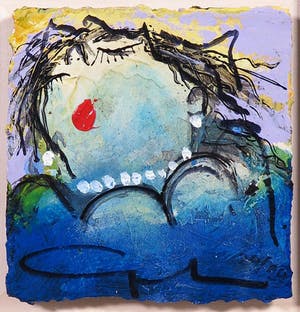 Gerdine Duijsens-Kroeze - Zeefdruk op stevig papier, Blue - Ingelijst kopen? Bied vanaf 35!